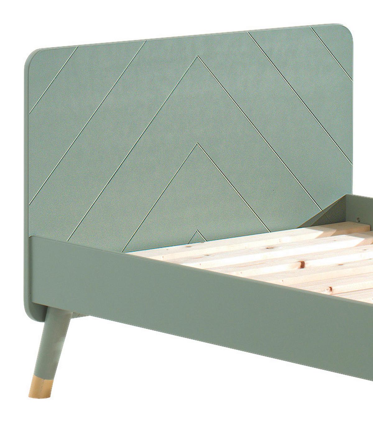 Bett mit Lattenrost 90x200 cm Billy Olivgrün - Olivgrün, KONVENTIONELL, Holzwerkstoff (90/200cm) - MID.YOU