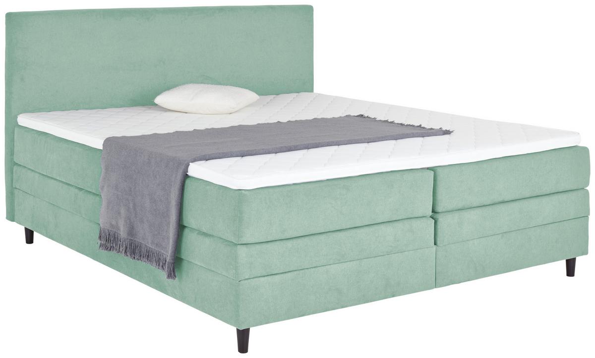 Boxspring Krevet Kleopatra - boje žada, Konvencionalno, drvni materijal/tekstil (160/200cm) - Modern Living