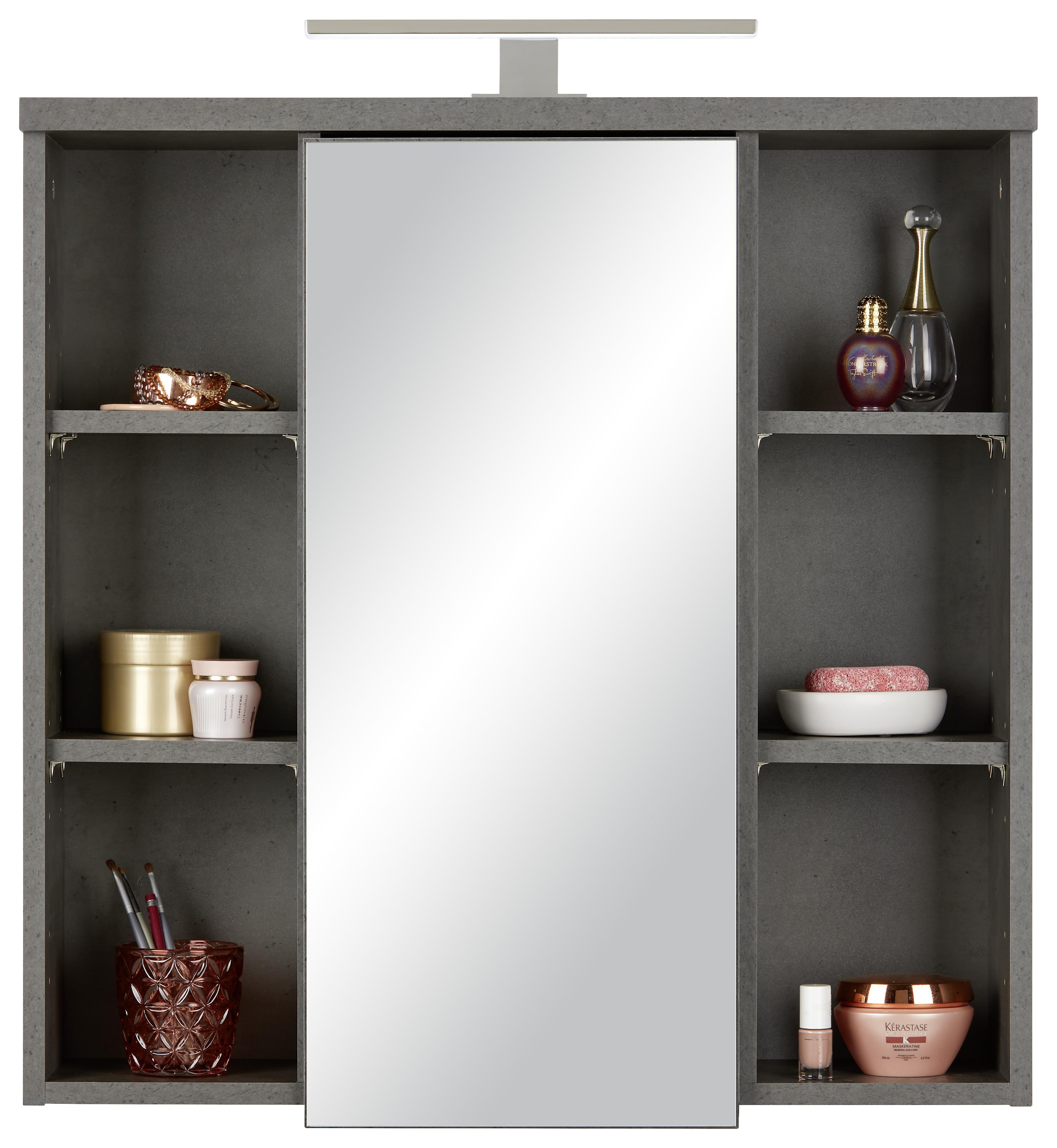 Omara Z Ogledalom Veris -Top-, Temno Siva - temno siva/črna, Konvencionalno, kovina/umetna masa (69/68/20cm) - Mömax