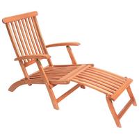 Garten-Relaxliege Deckchair aus Eukalyptus Natur - Naturfarben, KONVENTIONELL, Holz (58/92/144cm) - Gardenson