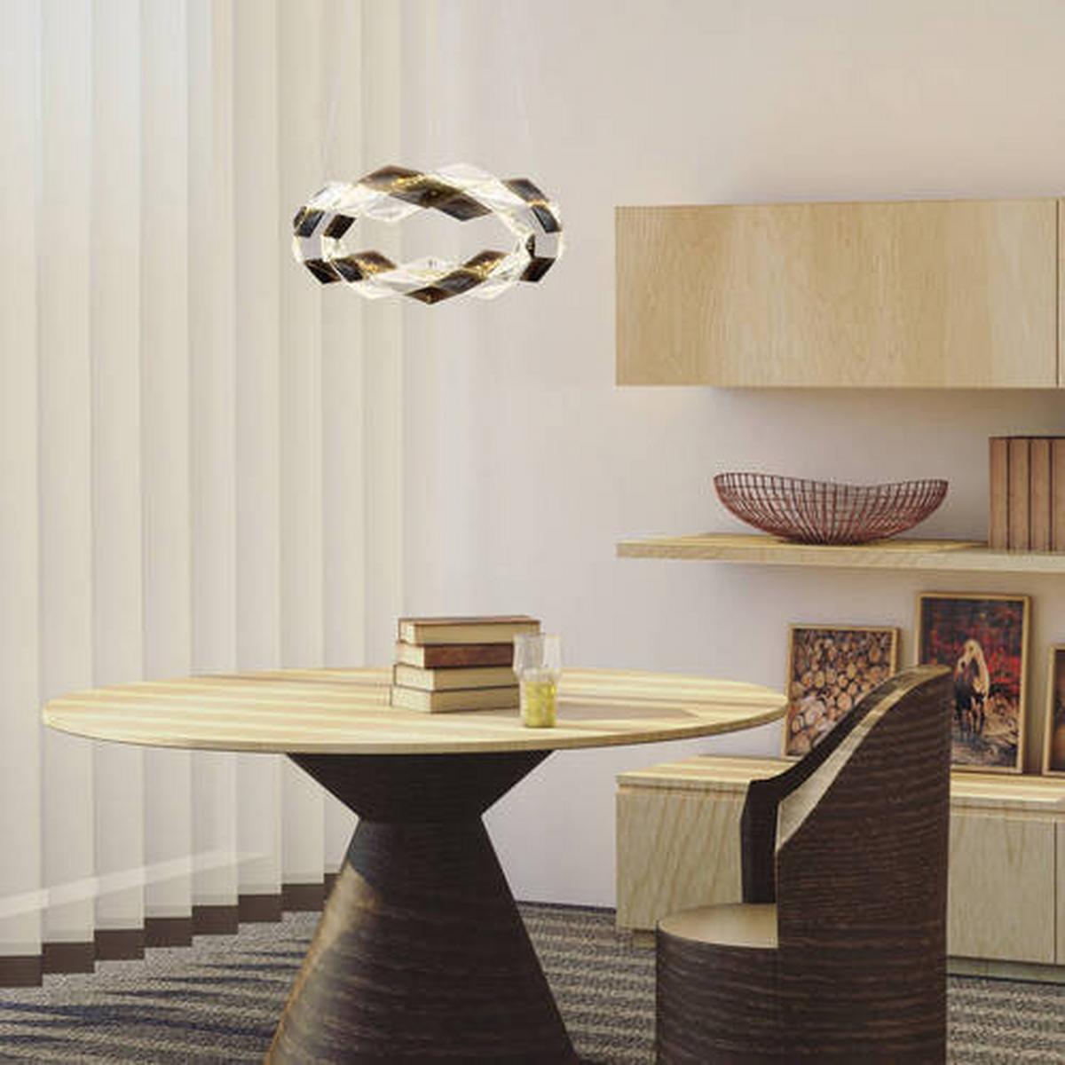 LED-HÄNGELEUCHTE 67318H - Klar, Design, Kunststoff/Metall (37,5/130cm) - Globo