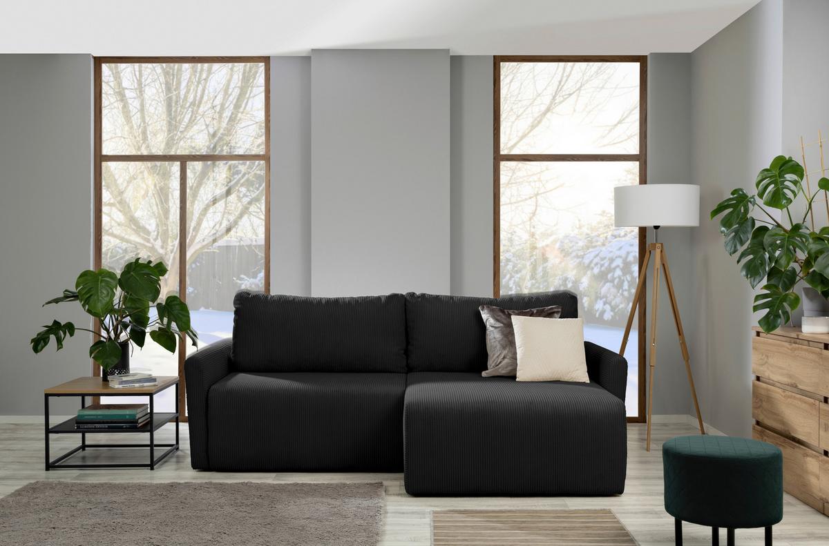 Coltar SONOS - negru/ecru, Modern, textil (228/146cm) - Modern Living