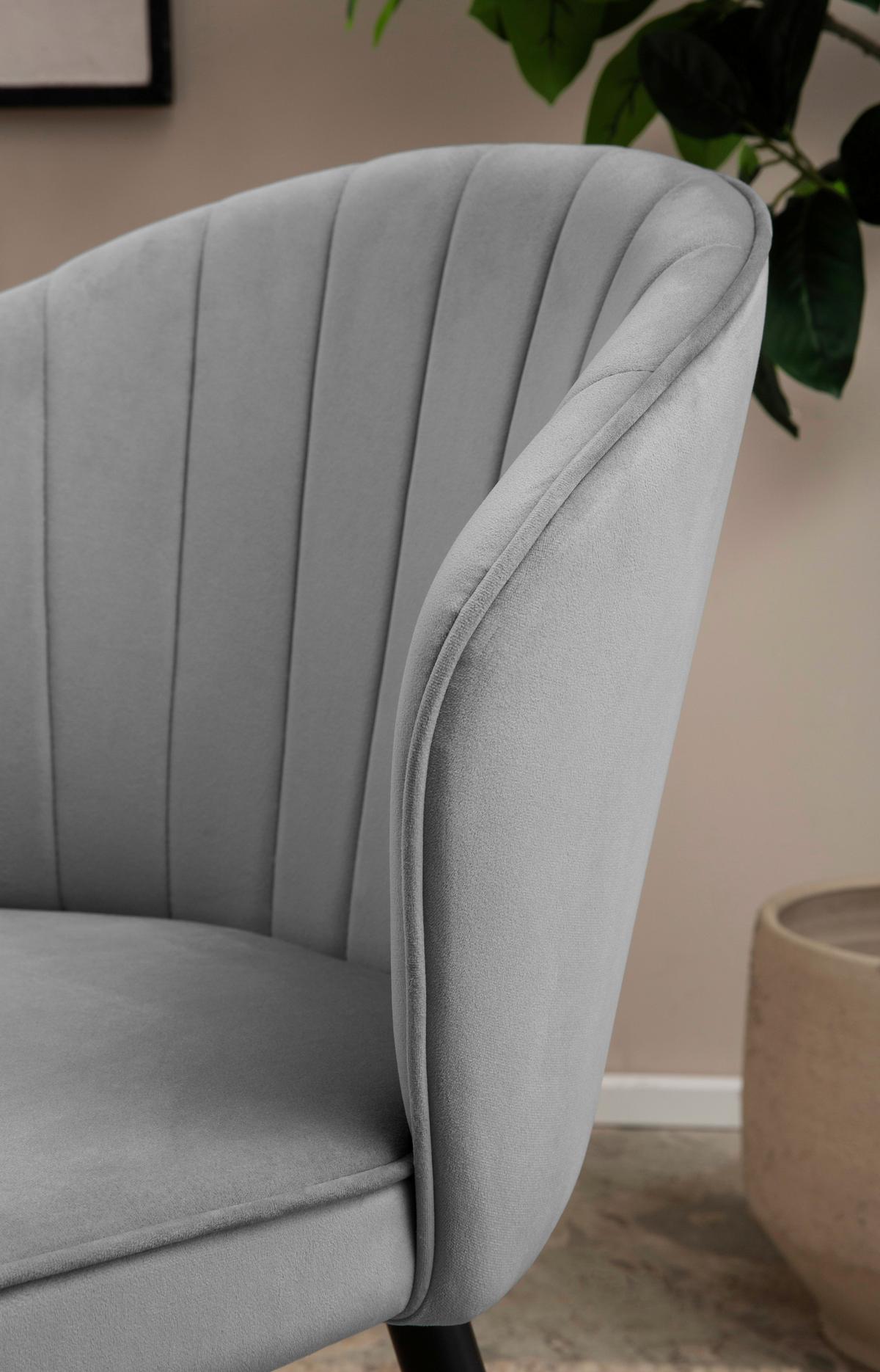 SET DE CHAISES WL6.950 - gris/noir, Design, textile/métal (55/83/53cm) - MID.YOU