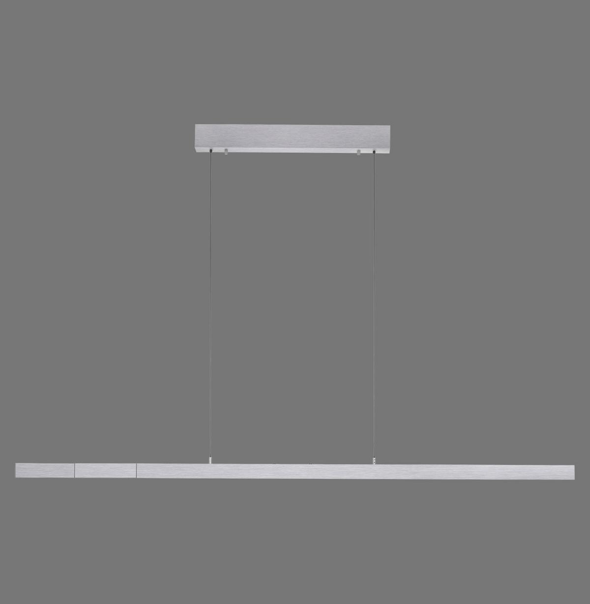 LAMPA WISZĄCA LED 2598-95 ADRIANA - kolor aluminiowy, Design, tworzywo sztuczne/metal (179/55/150cm) - Paul Neuhaus
