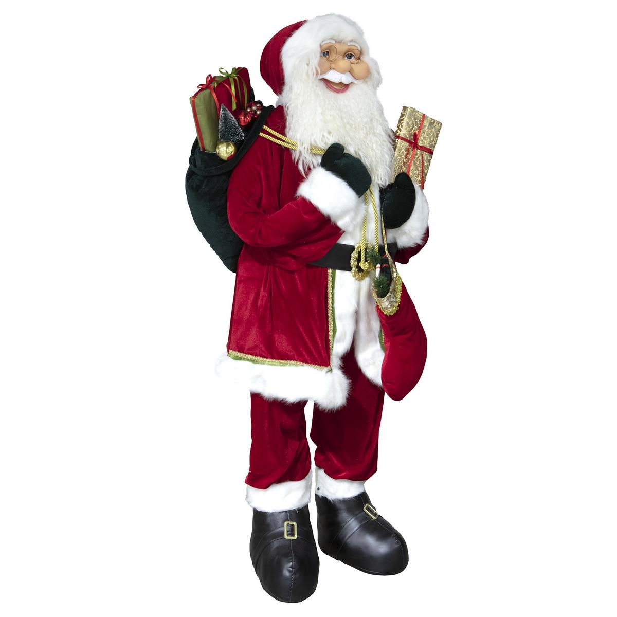 Moș Crăciun decorativ cca. 180 cm Santa Claus - alb/roșu, Modern, plastic (60/40/180cm)
