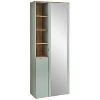 Garderobenschrank Bari in Grün/Eiche Artisan - Silberfarben/Schwarz, MODERN, Holzwerkstoff/Kunststoff (78/202/38cm) - Premium Living