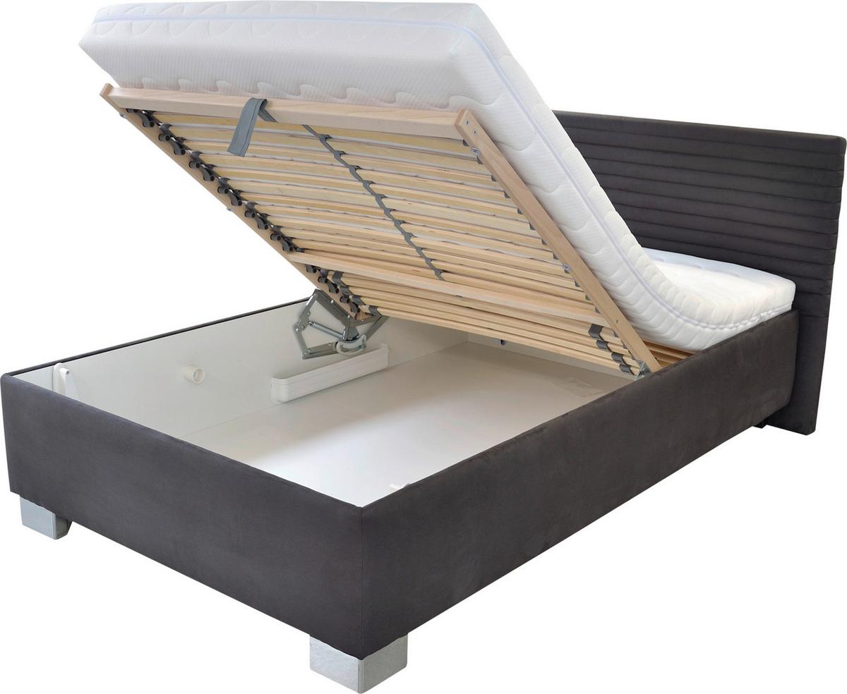 Tapecirani Krevet Como - bijela/boje kroma, drvo/tekstil (120/200cm)