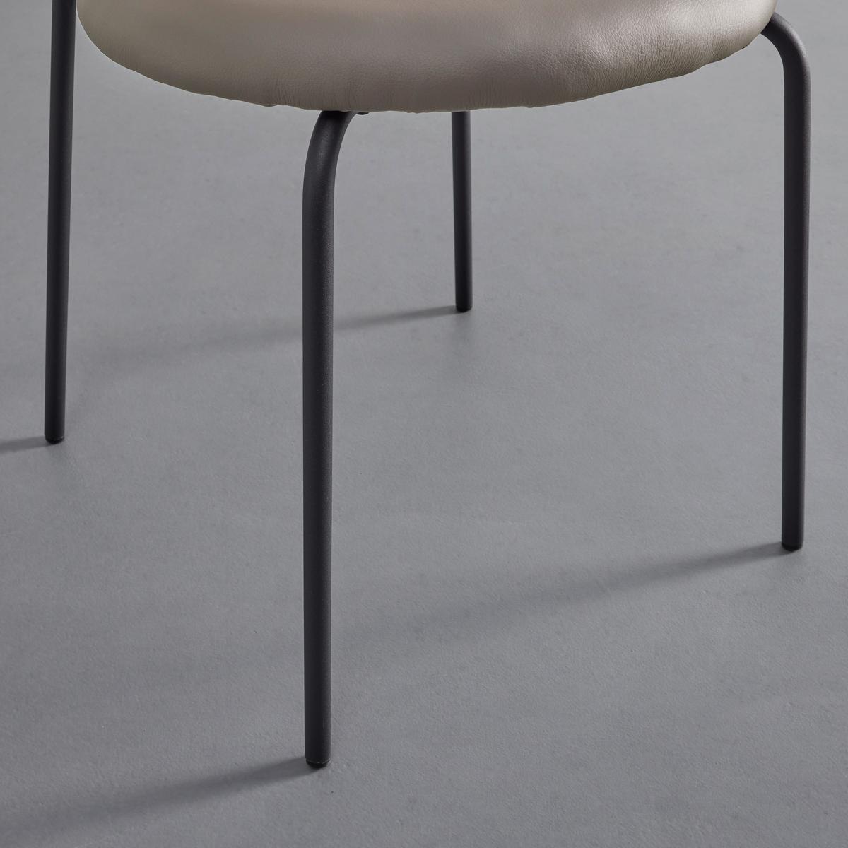 KRZESŁO CASA - czarny/taupe, Modern, metal/drewno (42/77/51cm) - Bessagi Home