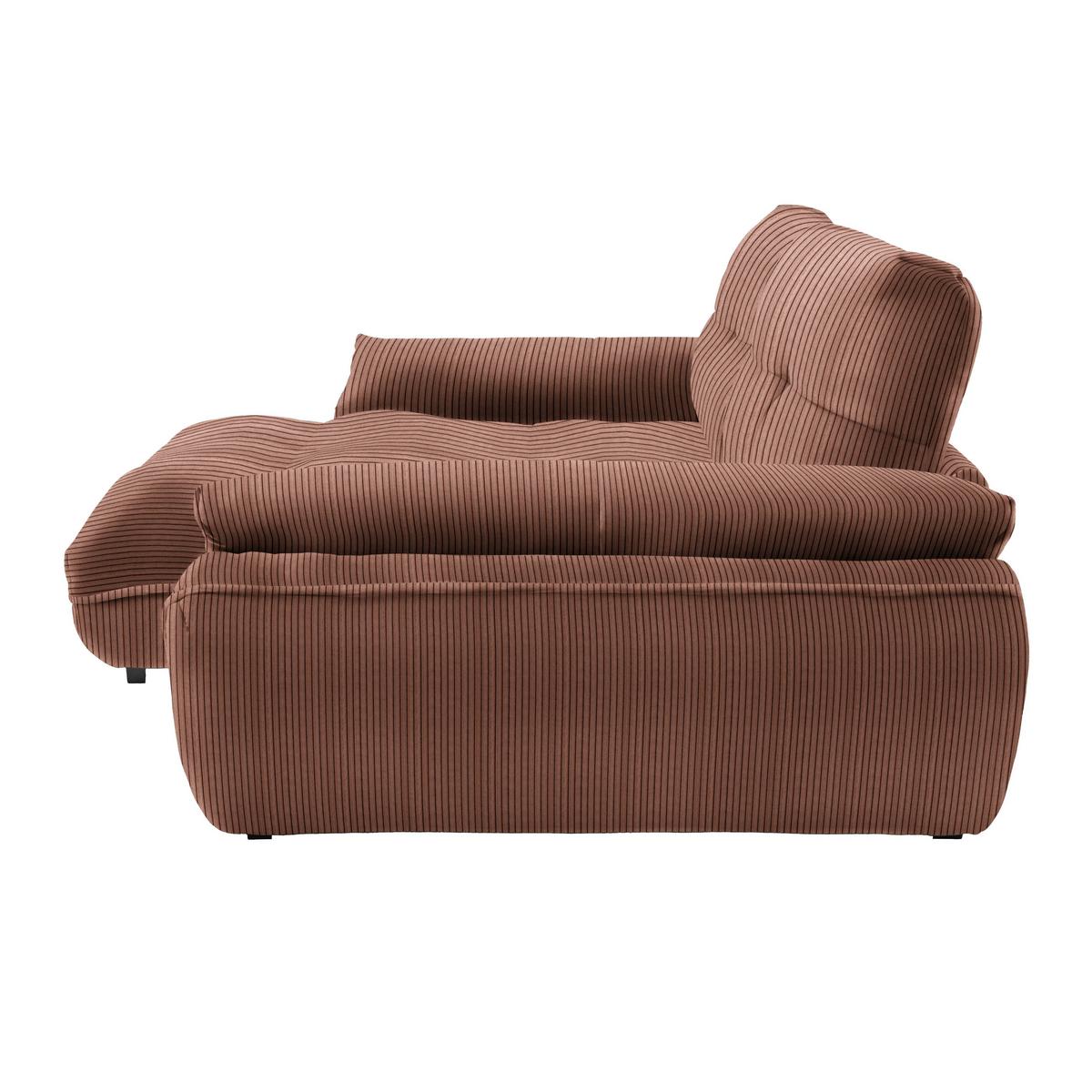 Wohnlandschaft Vivo Karamell - Karamell/Schwarz, MODERN, Kunststoff/Textil (179/63/317cm) - Based