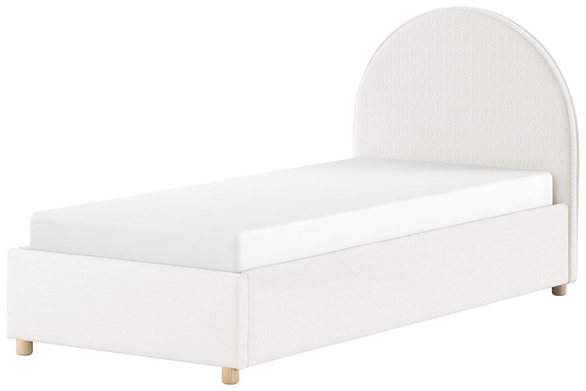Kinder-/Juniorbett MOON Weiß ca. 90x200 cm Bouclé - Naturfarben/Weiß, ROMANTIK / LANDHAUS, Holz/Textil (90/200cm) - Vipack