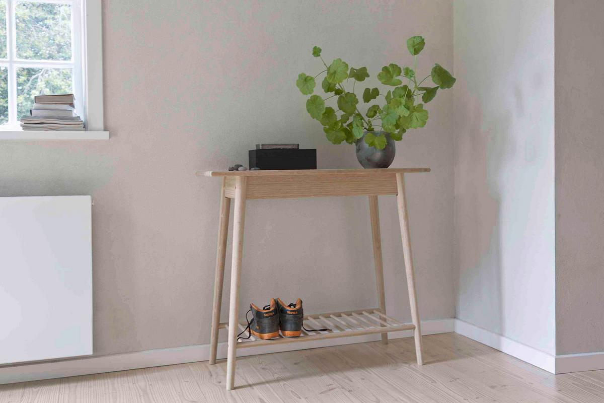 Konsolentisch Noble 2165002 - Naturfarben/Nickelfarben, Romantik / Landhaus, Holz (90/35/80cm) - MID.YOU