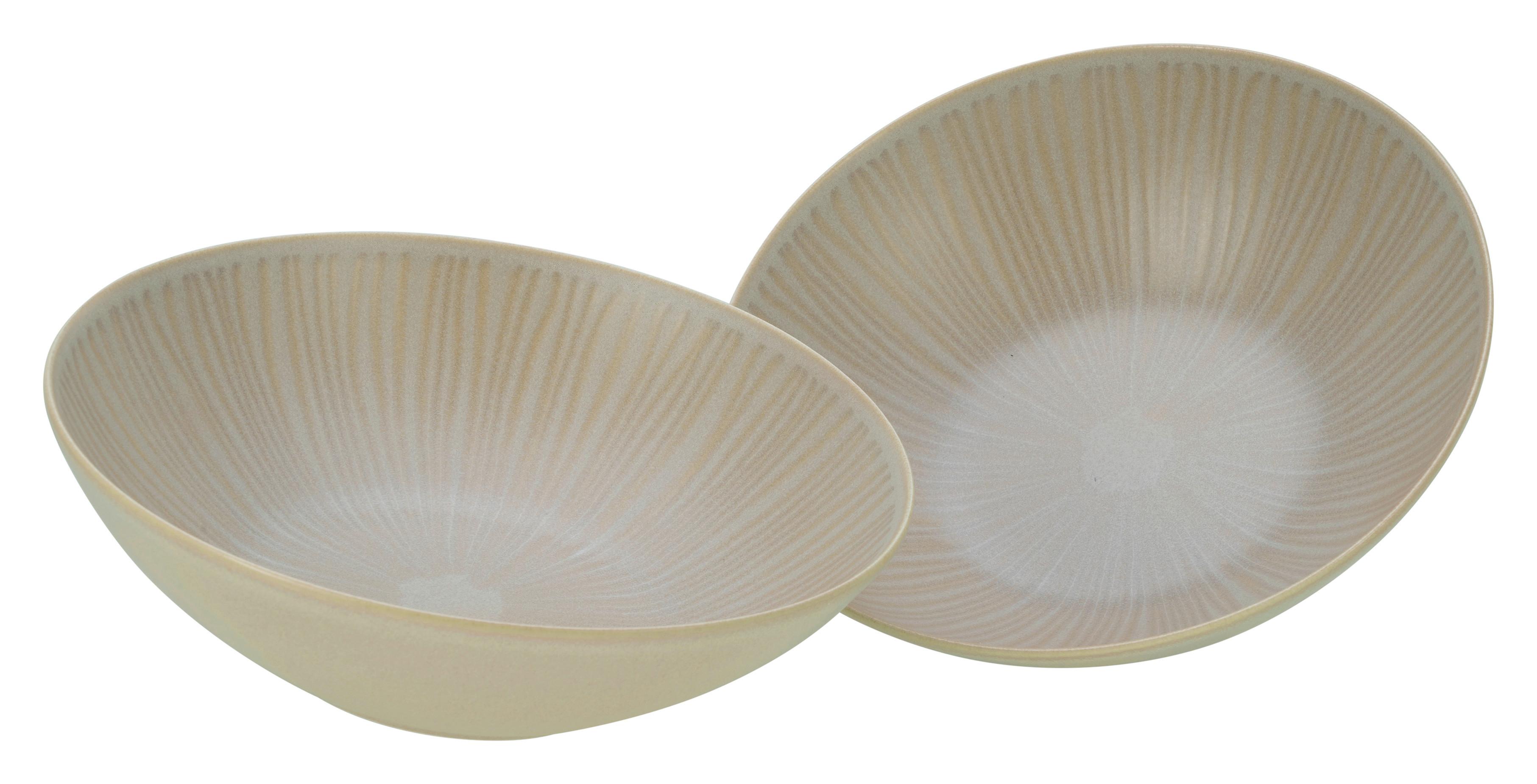 Set Posod Vesuvio Sand, 2-Delni - svetlo rjava, Trend, keramika (24cm) - Creatable