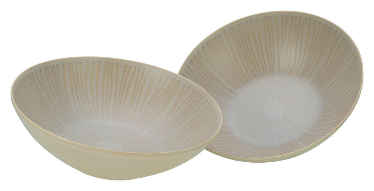 Set Posod Vesuvio Sand, 2-Delni - svetlo rjava, Trend, keramika (24cm) - Creatable