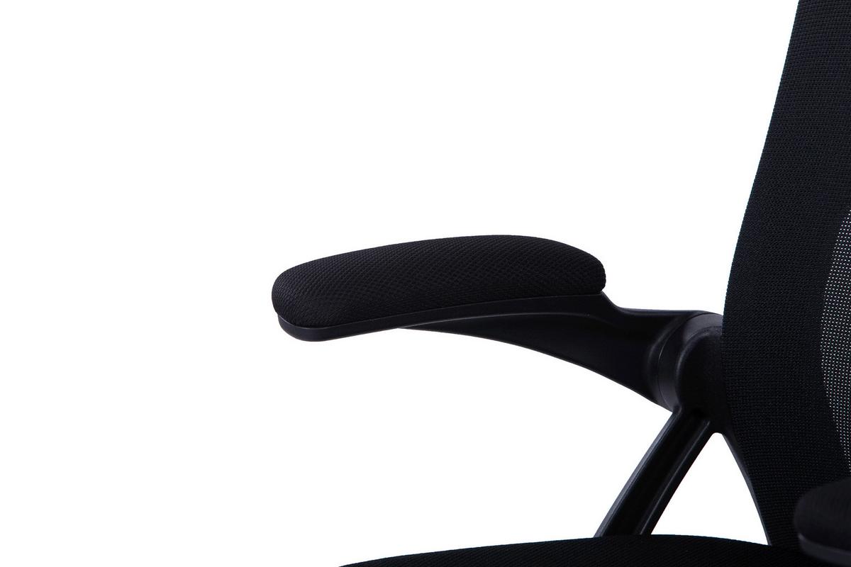 Bürostuhl Flex mit Armstützen Schwarz bis 110 kg - Schwarz, KONVENTIONELL, Kunststoff/Textil (62/111 - 119/66cm) - MID.YOU