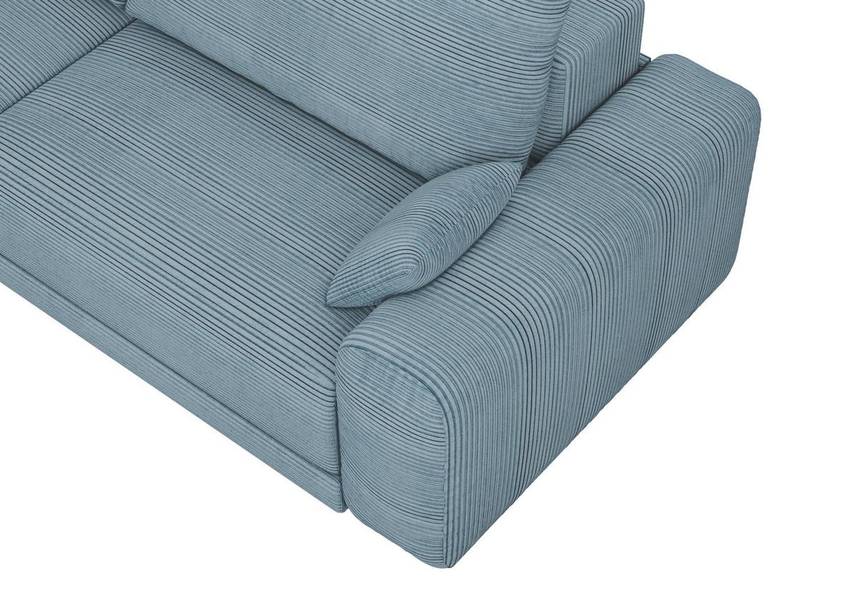 Sofa Plain Petrol - Petrol/Schwarz, MODERN, Kunststoff/Textil (256/88/120cm) - Mömax