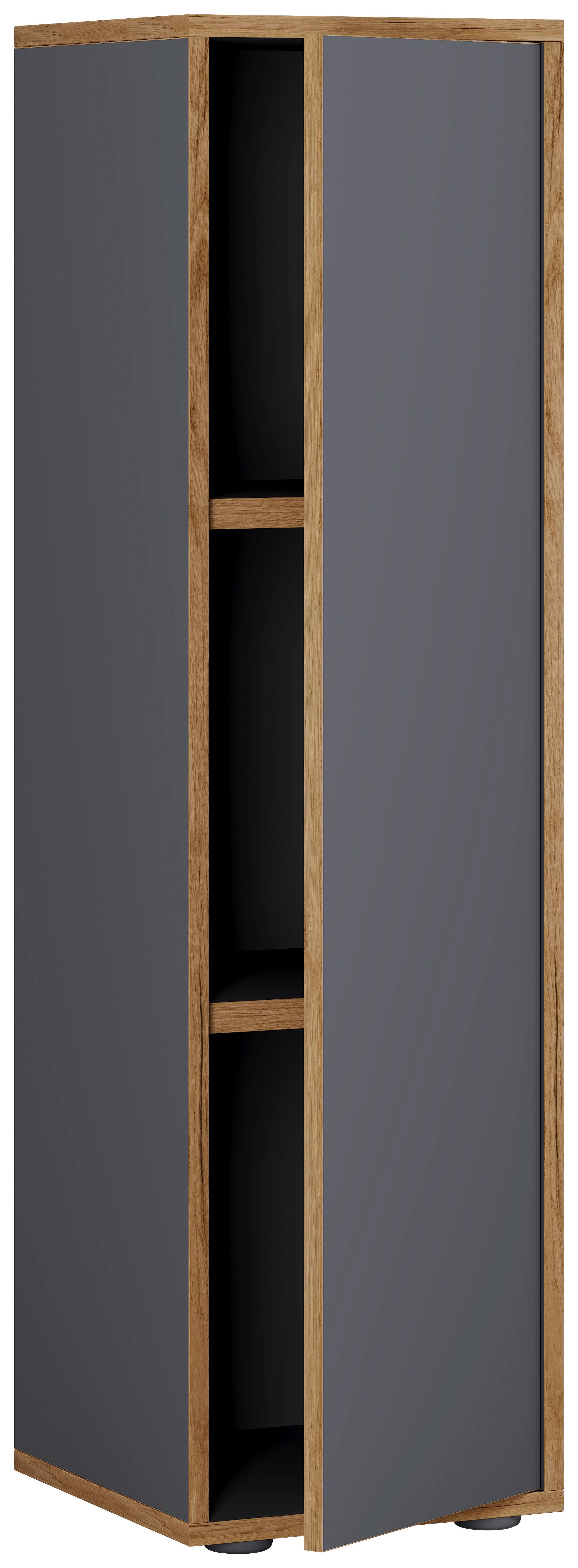 Aktenschrank Salia B30 - Honigeiche/Anthrazit, Design, Holzwerkstoff (30/110/33cm) - P & B