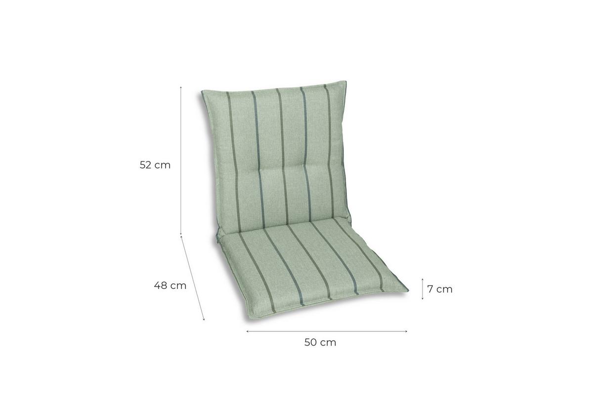 Sesselauflagenset Hellgrün, 6-teilig - Hellgrün, Basics, Textil (50/7/100cm)