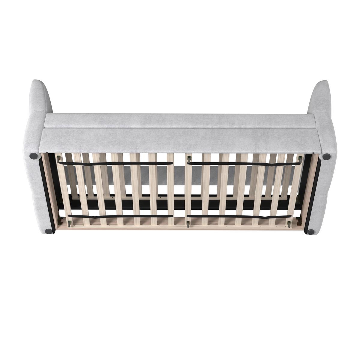 Ausziehbett Dream ca. 90x200 cm Hellgrau - Hellbraun/Hellgrau, MODERN, Holz/Kunststoff (90/200cm) - Bessagi Home