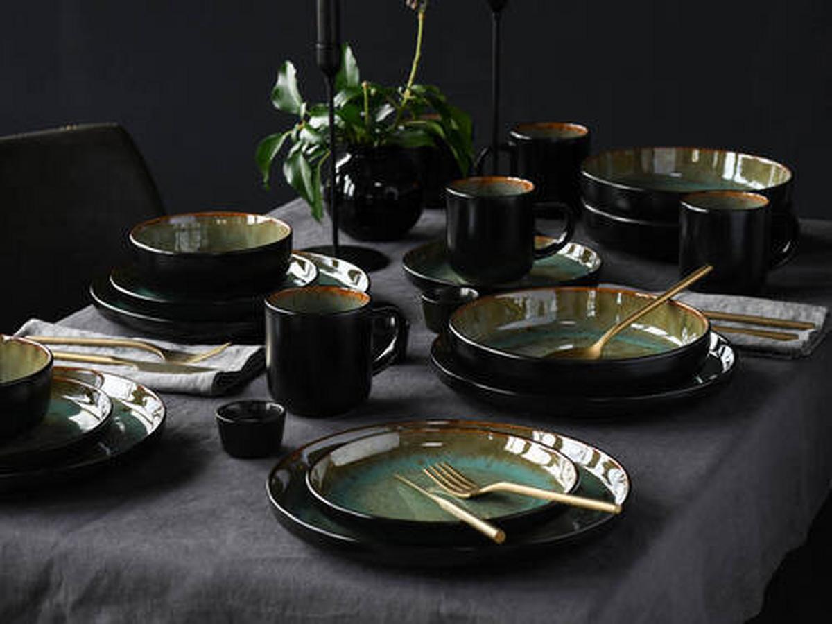 Kombiservice Nordic Fjord Grün, 30-teilig - Grün, Trend, Keramik - Creatable