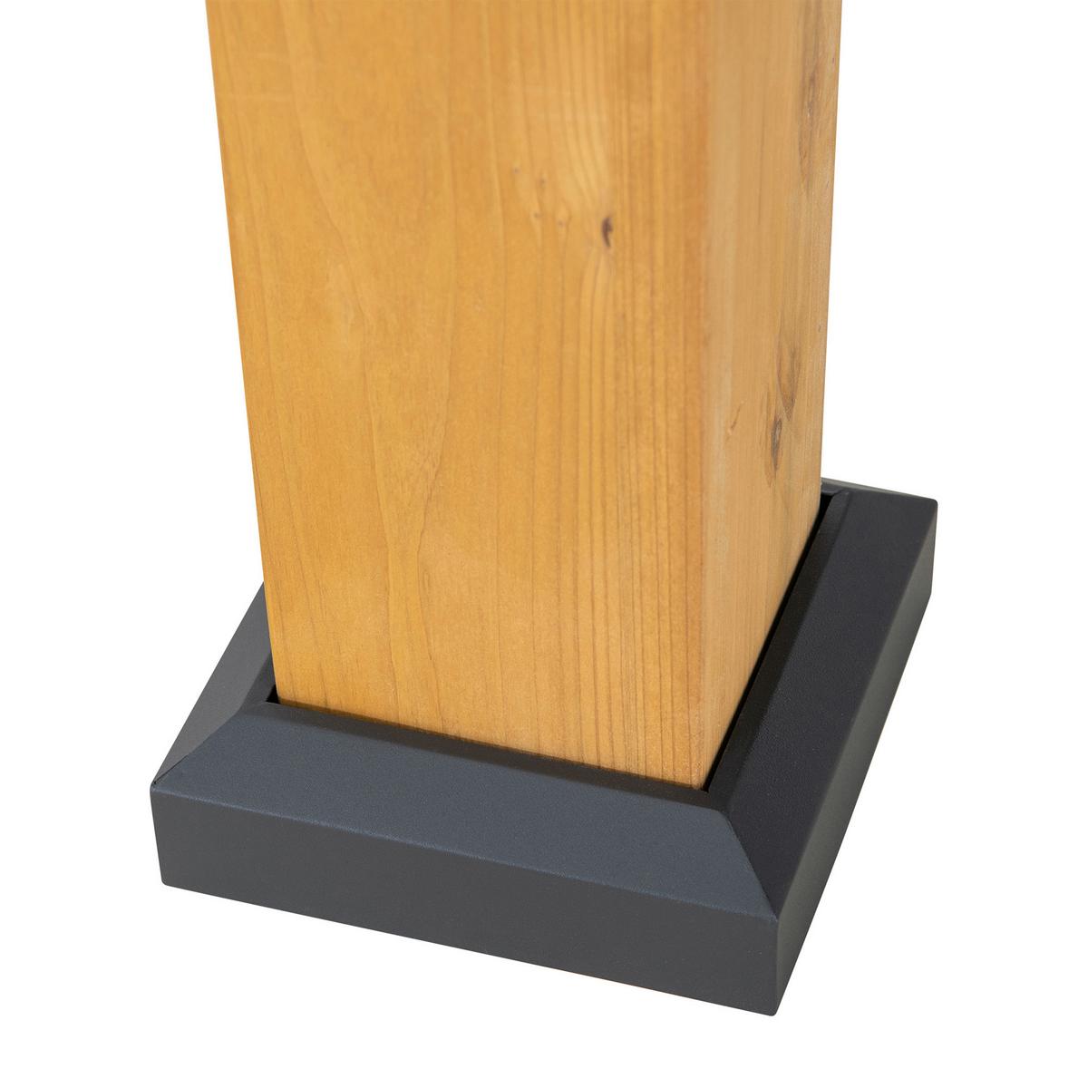 Pavillon Gazebo Anthrazit Echtholz - Anthrazit, Basics, Metall (390/320/450cm) - Modante