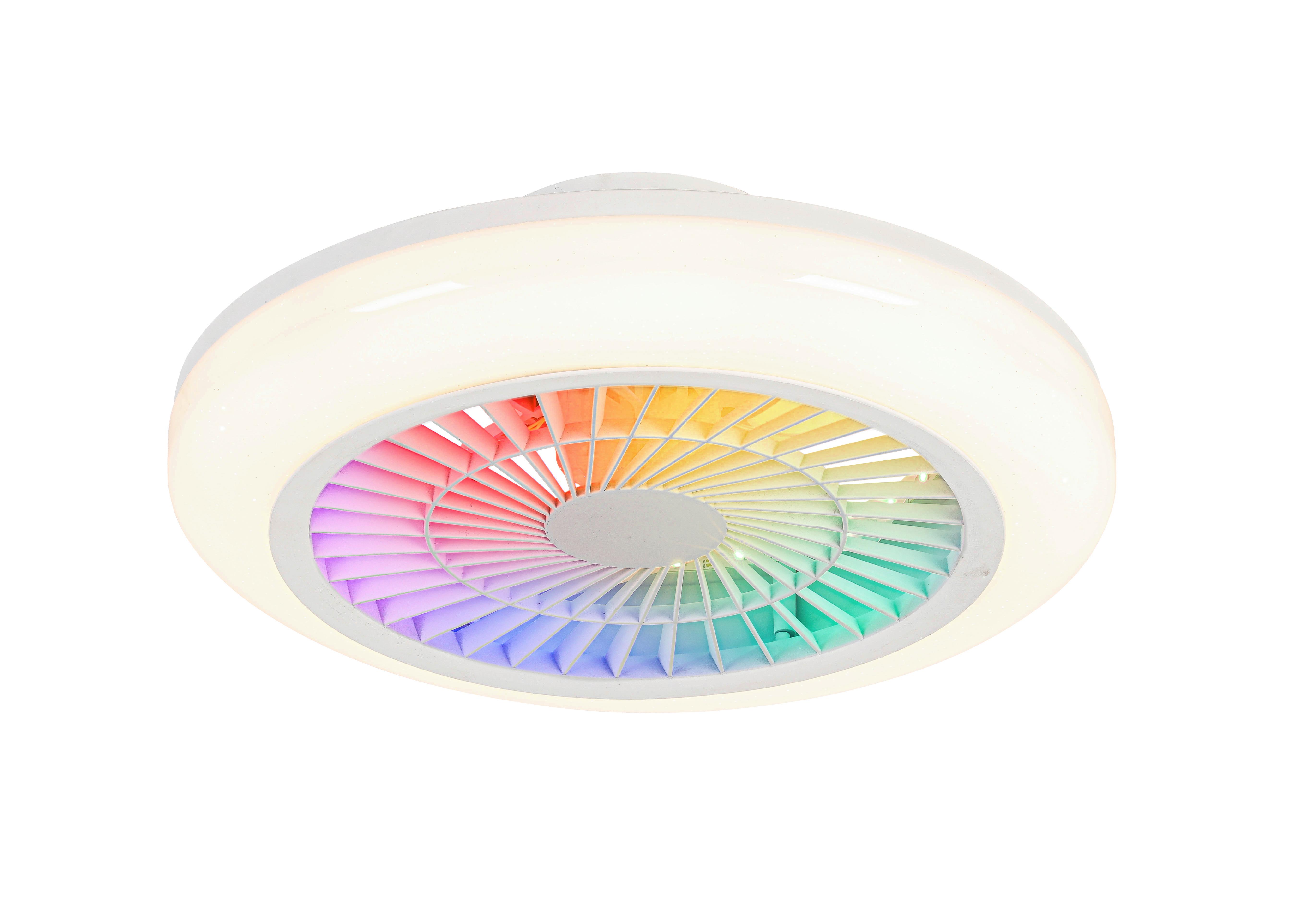 LED-Deckenleuchte Vin max. 30W + 5W RGB-LED - Weiss, Konventionell, Kunststoff/Metall (46/16cm) - Modern Living