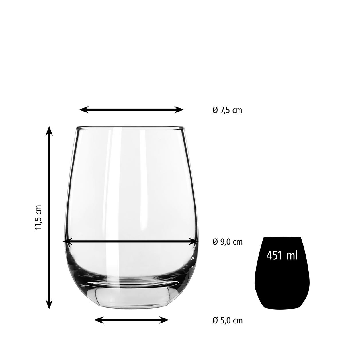 Gläserset  Stemless Klar 12-teilig - Klar, Basics, Glas (9/11,5cm)