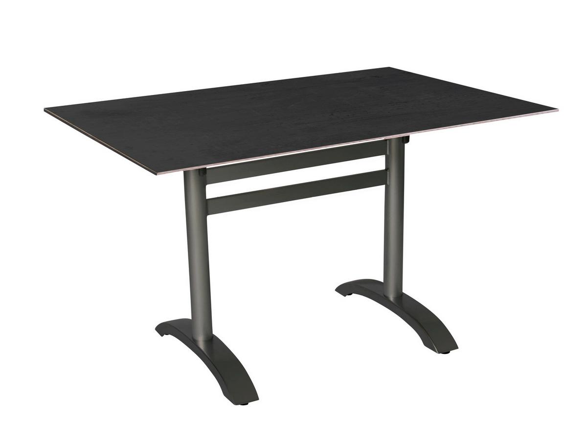 Gartentisch klappbar Acaplan Metall/Holzwerkstoff L: 120 cm - Anthrazit/Grau, Basics, Holzwerkstoff/Metall (120/80/72cm) - Gardenson
