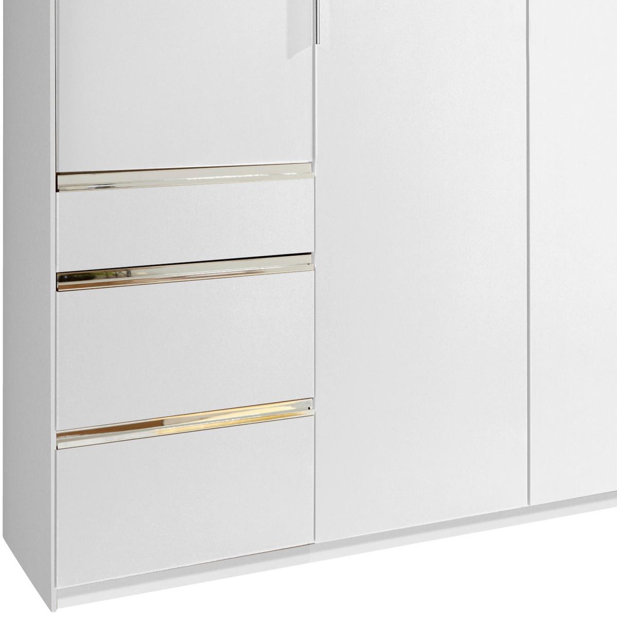 Ormar S Klasičnim Vratima Level 36a - bijela/boje kroma, Moderno, drvni materijal/metal (300/216/58cm) - Modern Living