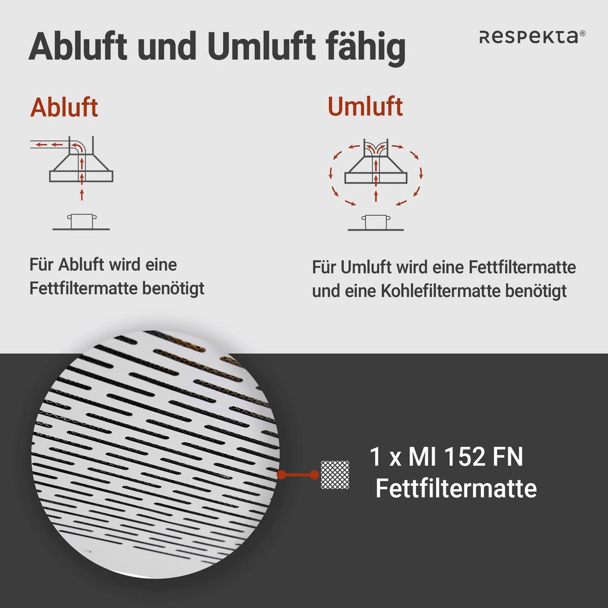 Dunstabzugshaube Suna ca. 50/7,6/47 cm Edelstahlfarben - Edelstahlfarben, Trend, Metall (50/7,6/47cm) - Respekta