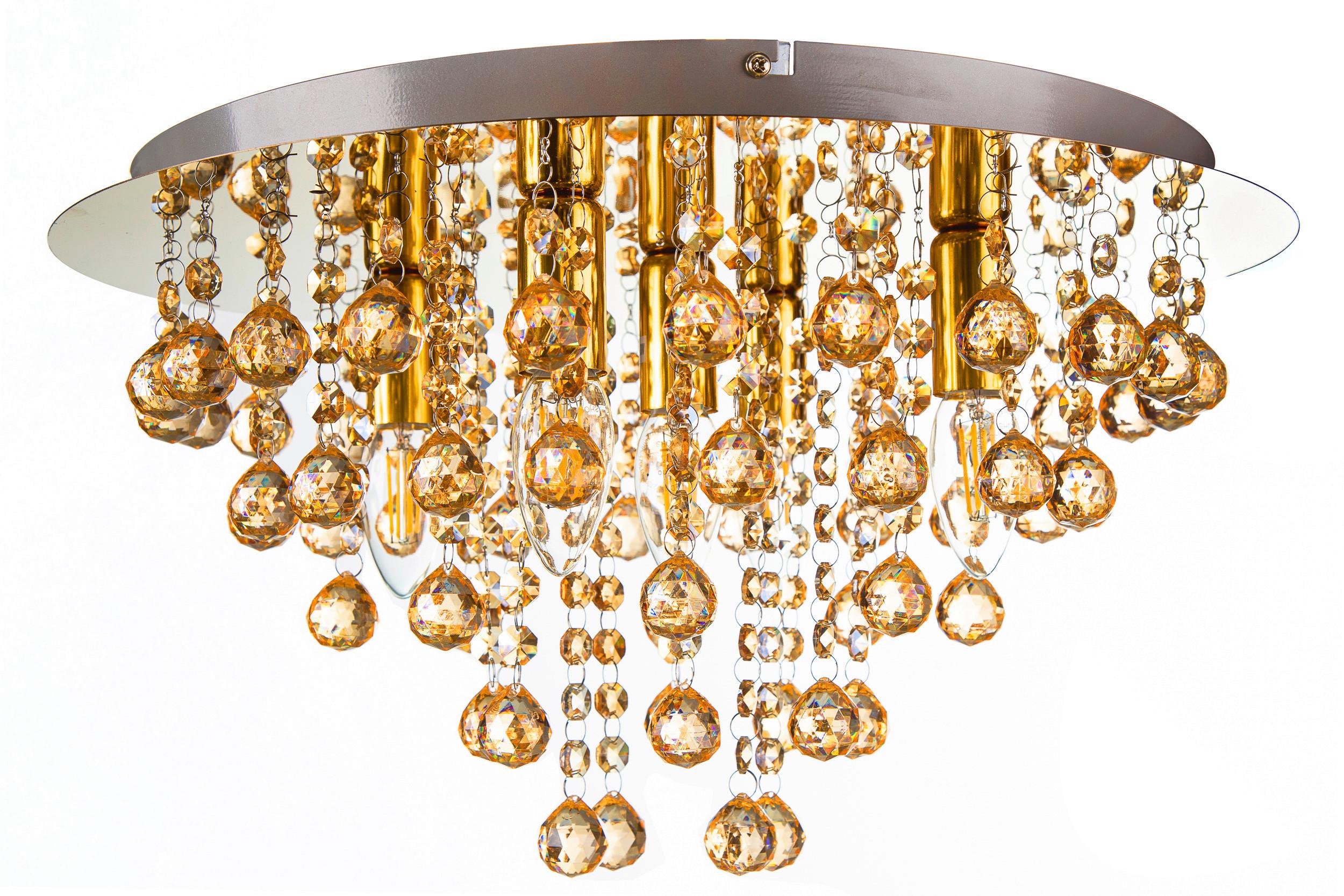 DECKENLEUCHTE 63040545 LONDON - Goldfarben, Lifestyle, Kunststoff/Metall (46/27cm) - Globo