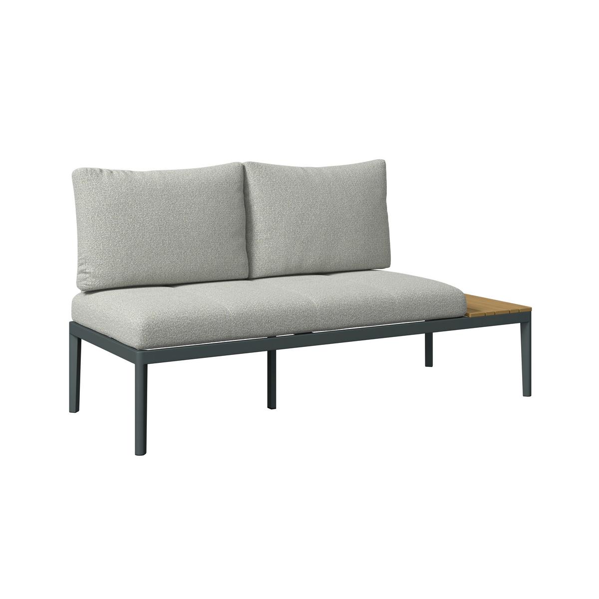 Loungegarnitur Emilia Anthrazit/Natur/Dunkelgr/Beige - Dunkelgrau/Beige, MODERN, Kunststoff/Textil - Mömax