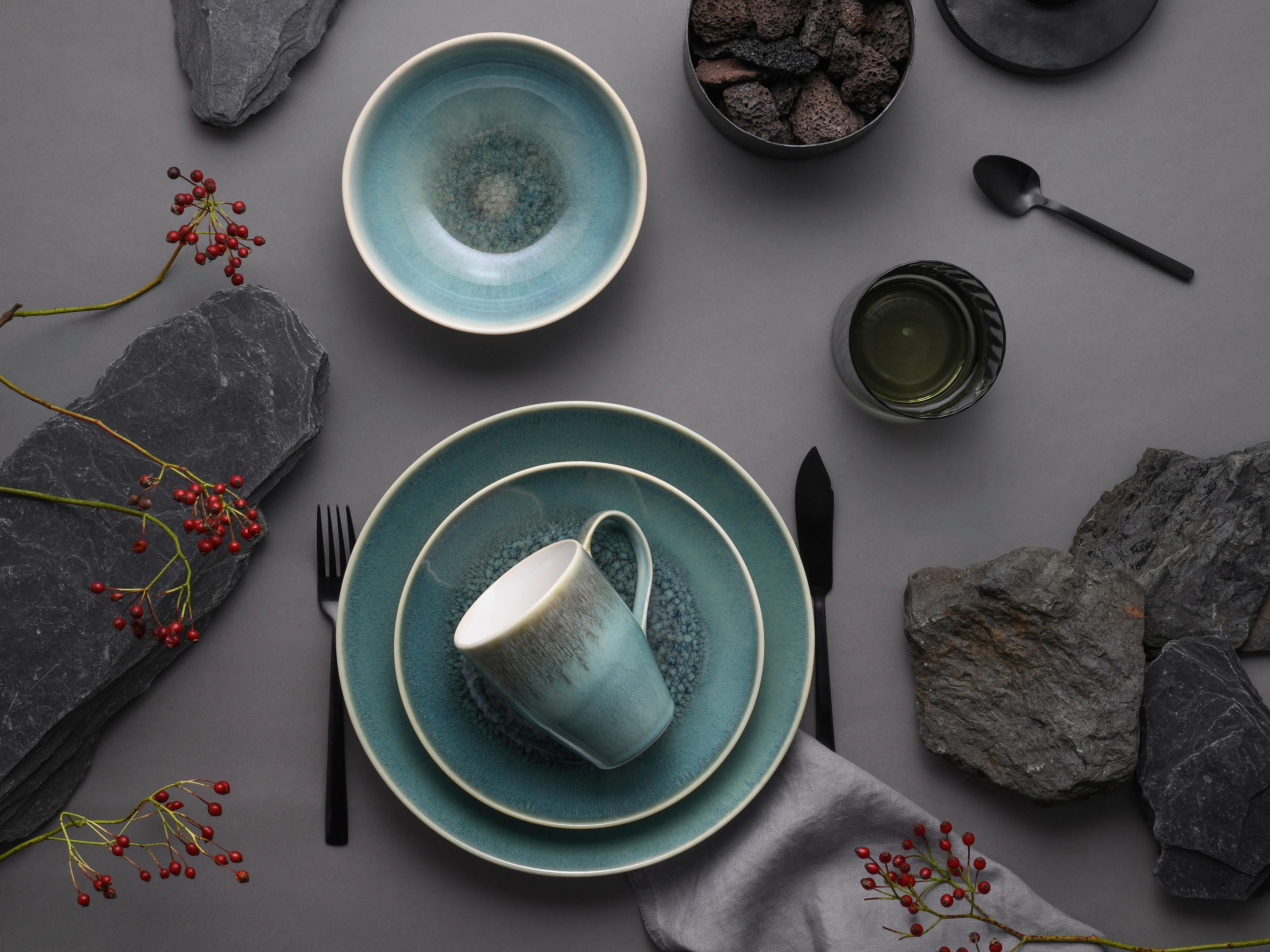 Kombinirani Servis Caldera Grün, 8-Delni - zelena/bela, Basics, keramika - Creatable