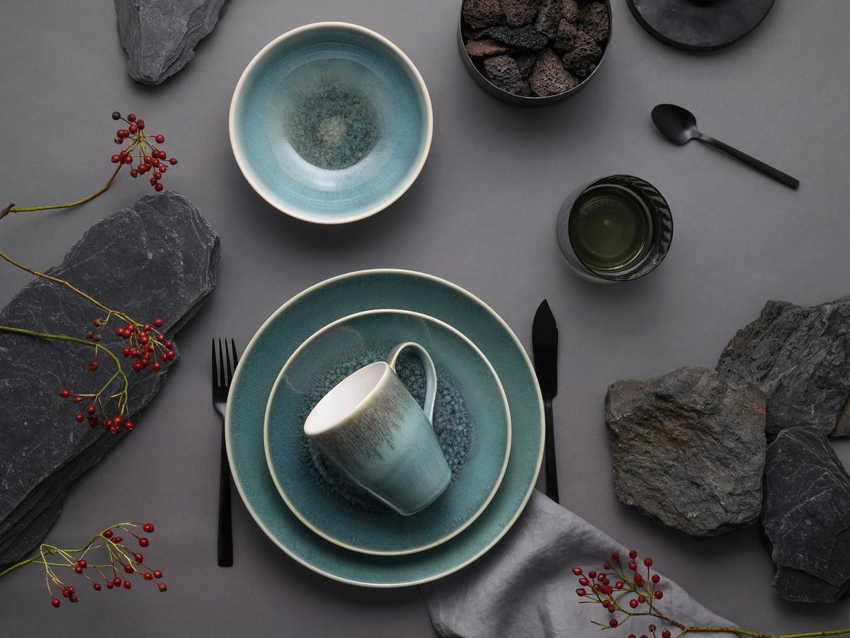 Kombinirani Servis Caldera Grün, 8-Delni - zelena/bela, Basics, keramika - Creatable