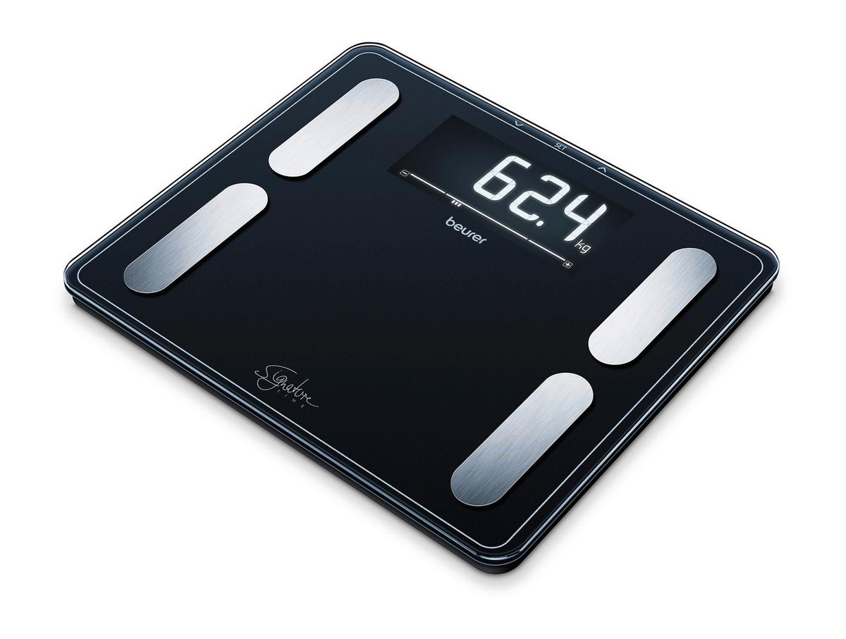 Beurer Personenwaage BF 410 - Schwarz, Design, Glas (35/30/2,8cm) - Beurer