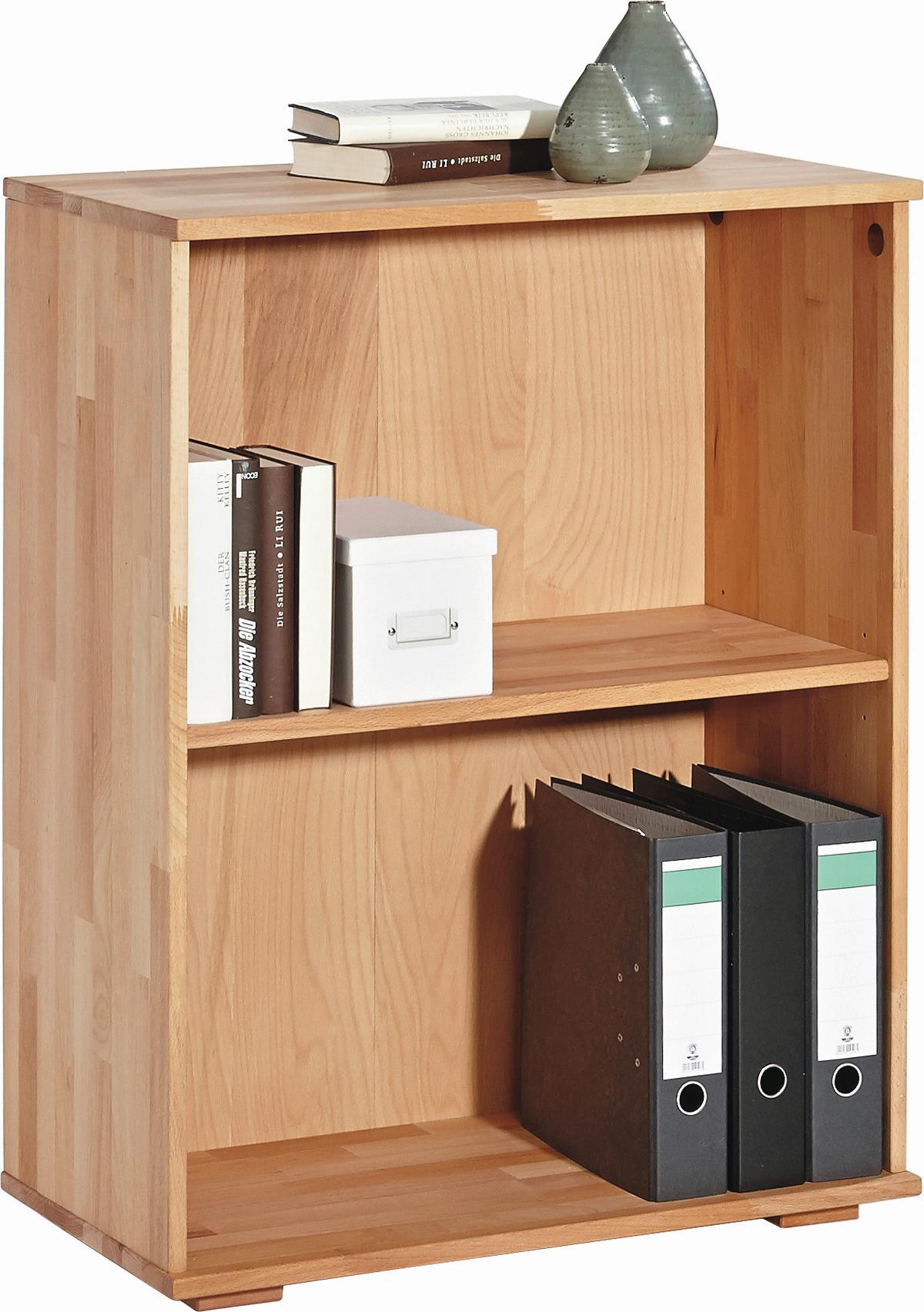 REGAŁ NA DOKUMENTY OKLAHOMA -EXKLUSIV- - kolor bukowy/buk twardzielowy, Design, drewno (73/90/38cm) - Carryhome