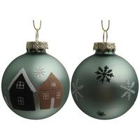 Christbaumkugel-Set Milo Multicolor 2-teilig - Dunkelgrün/Pastellgrün, Glas/Textil (6cm) - Mömax