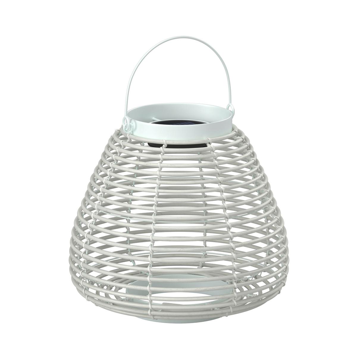 Solarleuchte Anina Weiß Metall/Kunststoff - Weiß, MODERN, Kunststoff/Metall (31/29/31cm) - Bessagi Garden