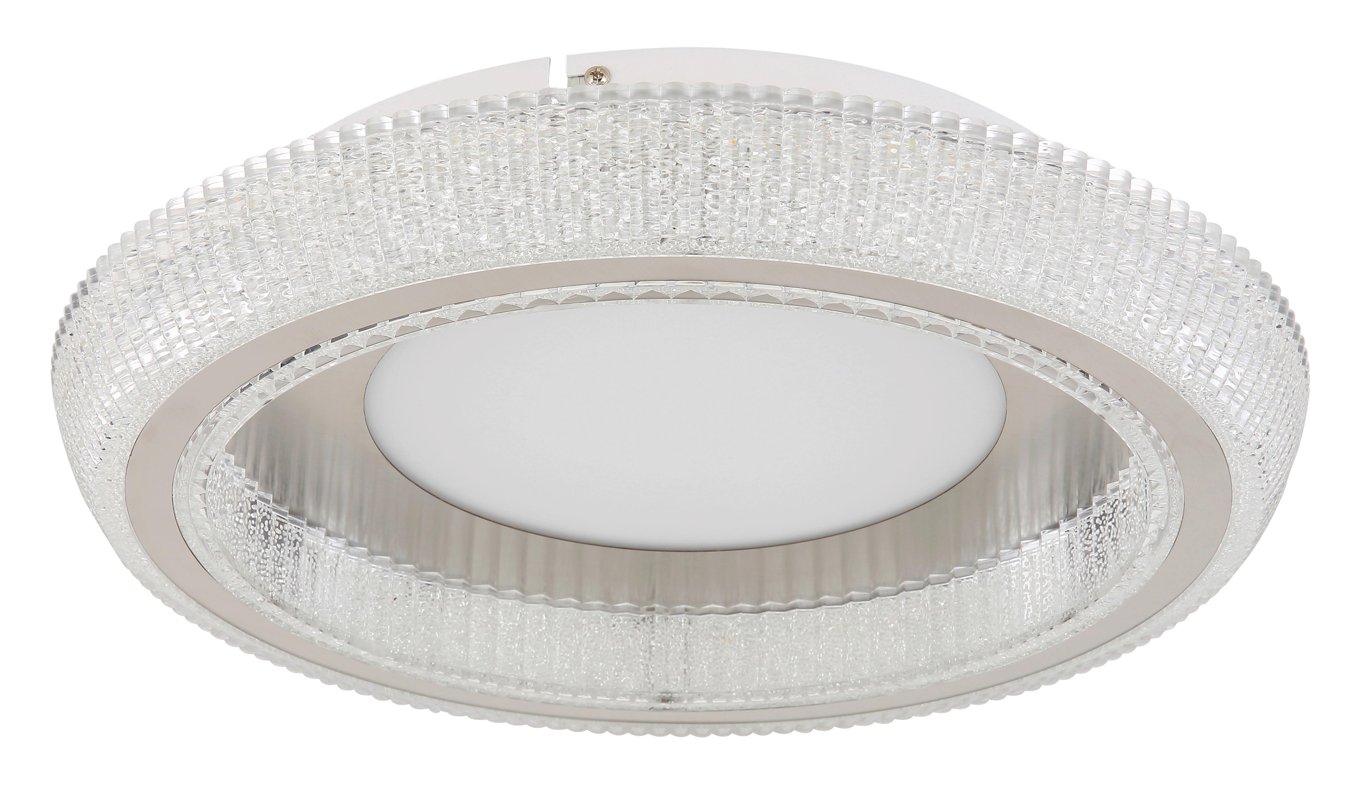 LED-Deckenleuchte Sharper max. 36 Watt - Klar/Opal, Design, Kunststoff/Metall (40/8,5cm) - Globo