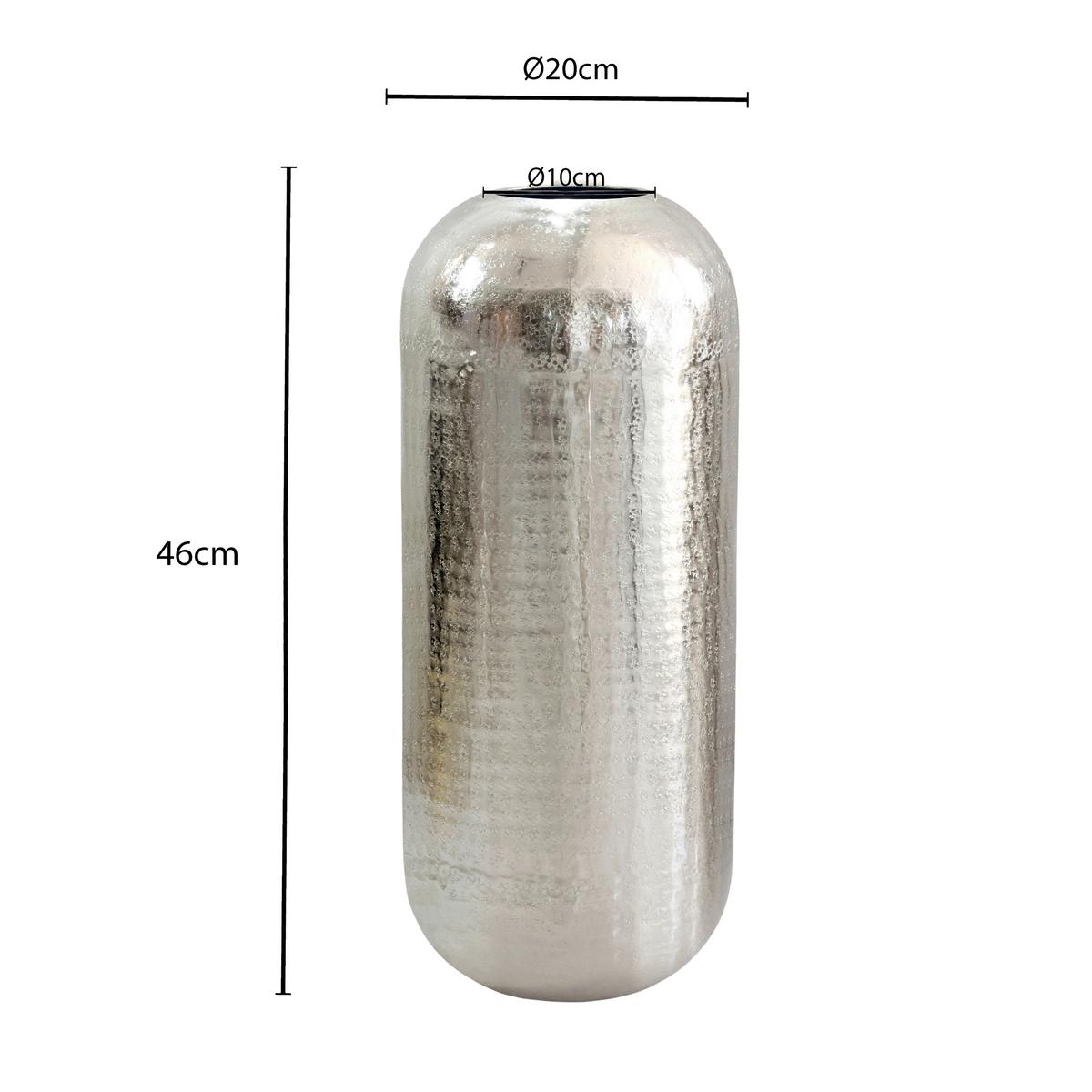 Vase Wl7.466 - Silberfarben, Design, Metall (20/45cm) - MID.YOU