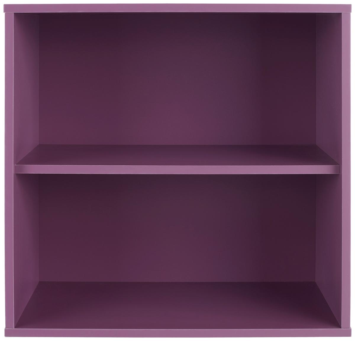 Regal Box, Vijolična - vijolična, Moderno, leseni material (46/46/25cm) - Modern Living
