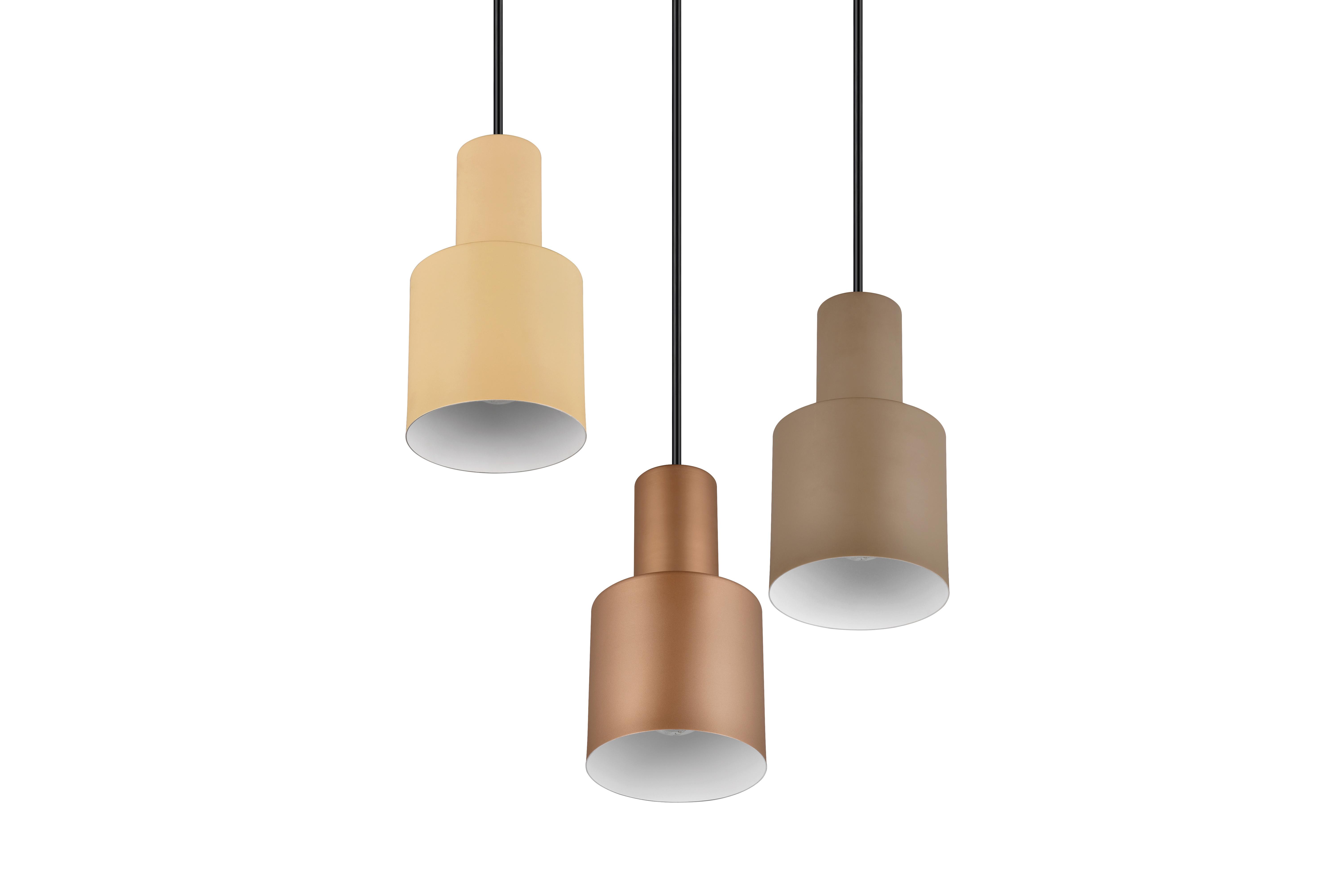 Hängeleuchte Agudo Braun max. 40 Watt - Taupe/Schwarz, KONVENTIONELL, Metall (37/150cm) - Trio Leuchten