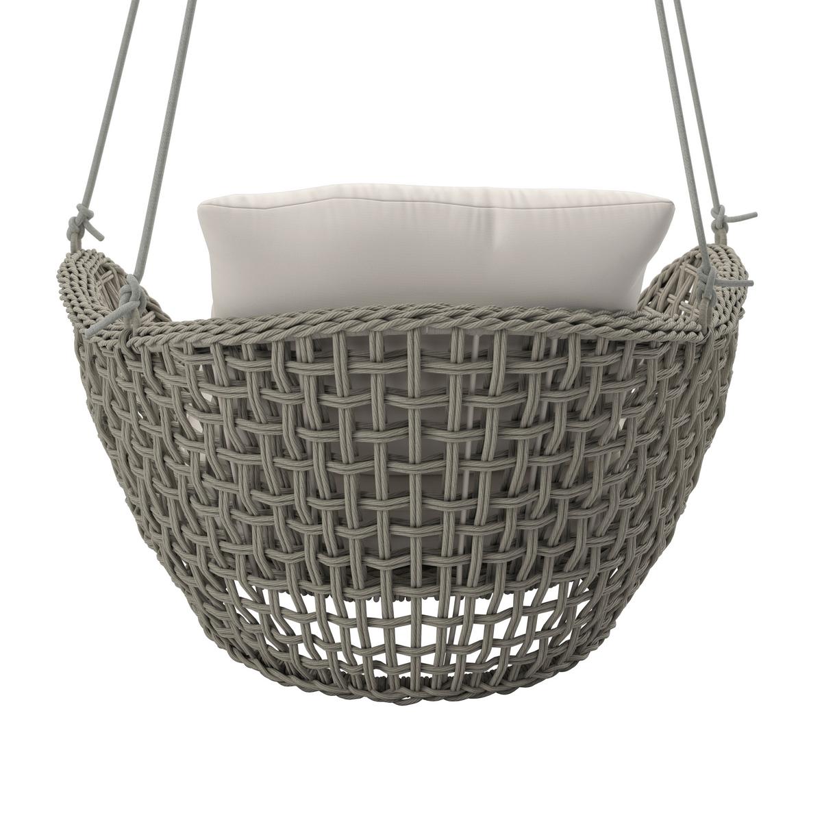 Viseči Stol Elodie, Krem - krem barve, Moderno, kovina/umetna masa (83/73/48cm) - Bessagi Garden