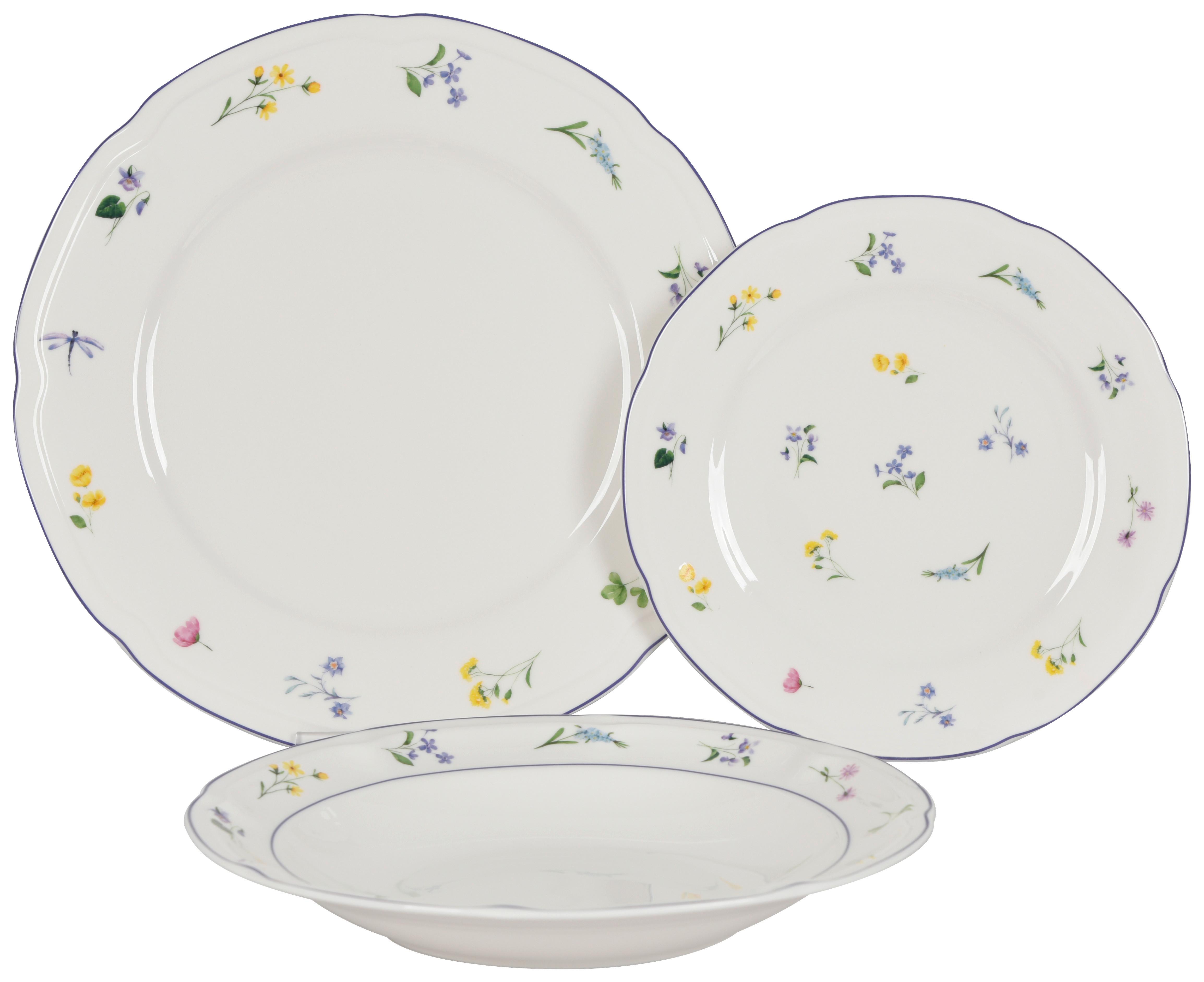 Serviciu de masă 18/1 Elisabeth - multicolor, Romantik / Landhaus, ceramică - Mömax