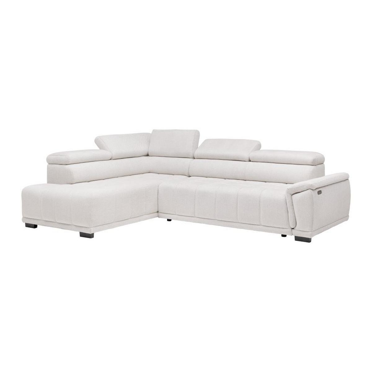Kutna Garnitura Gremio - sivo-bijela/crna, Moderno, tekstil/plastika (206/283cm) - Modern Living