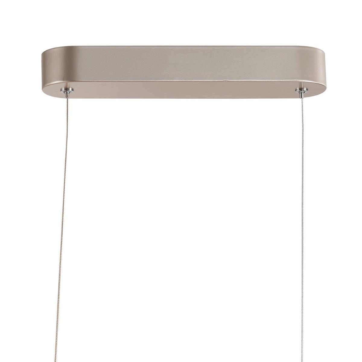 LED-Hängeleuchte Infinity Silberfarben max. 50 Watt - Silberfarben, Design, Metall (92/29/120cm)