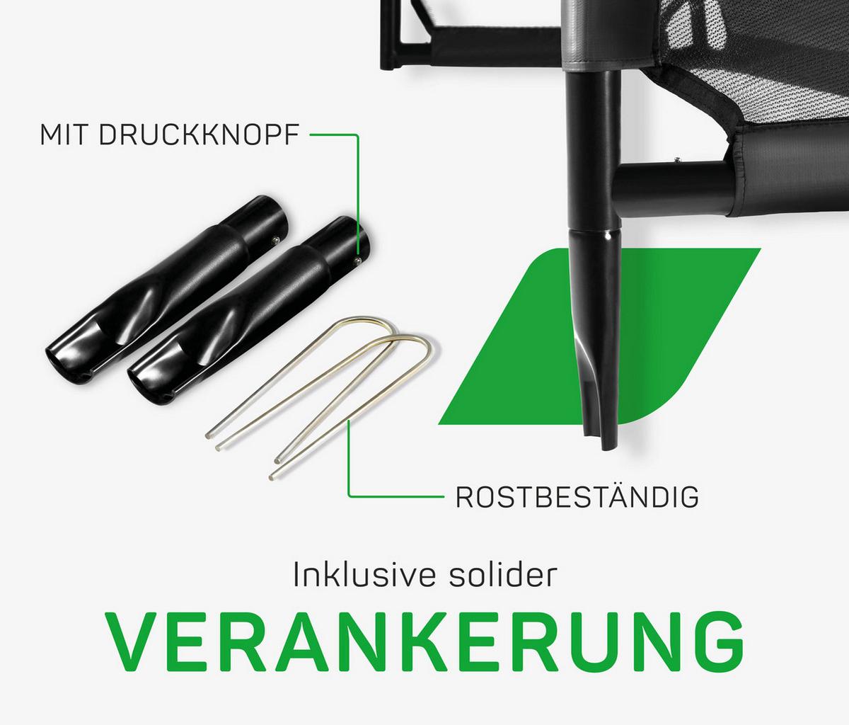 FUßBALLTOR SALTA LEGEND MIT TORWAND - Schwarz, KONVENTIONELL, Kunststoff/Metall (220/170/80cm) - Salta
