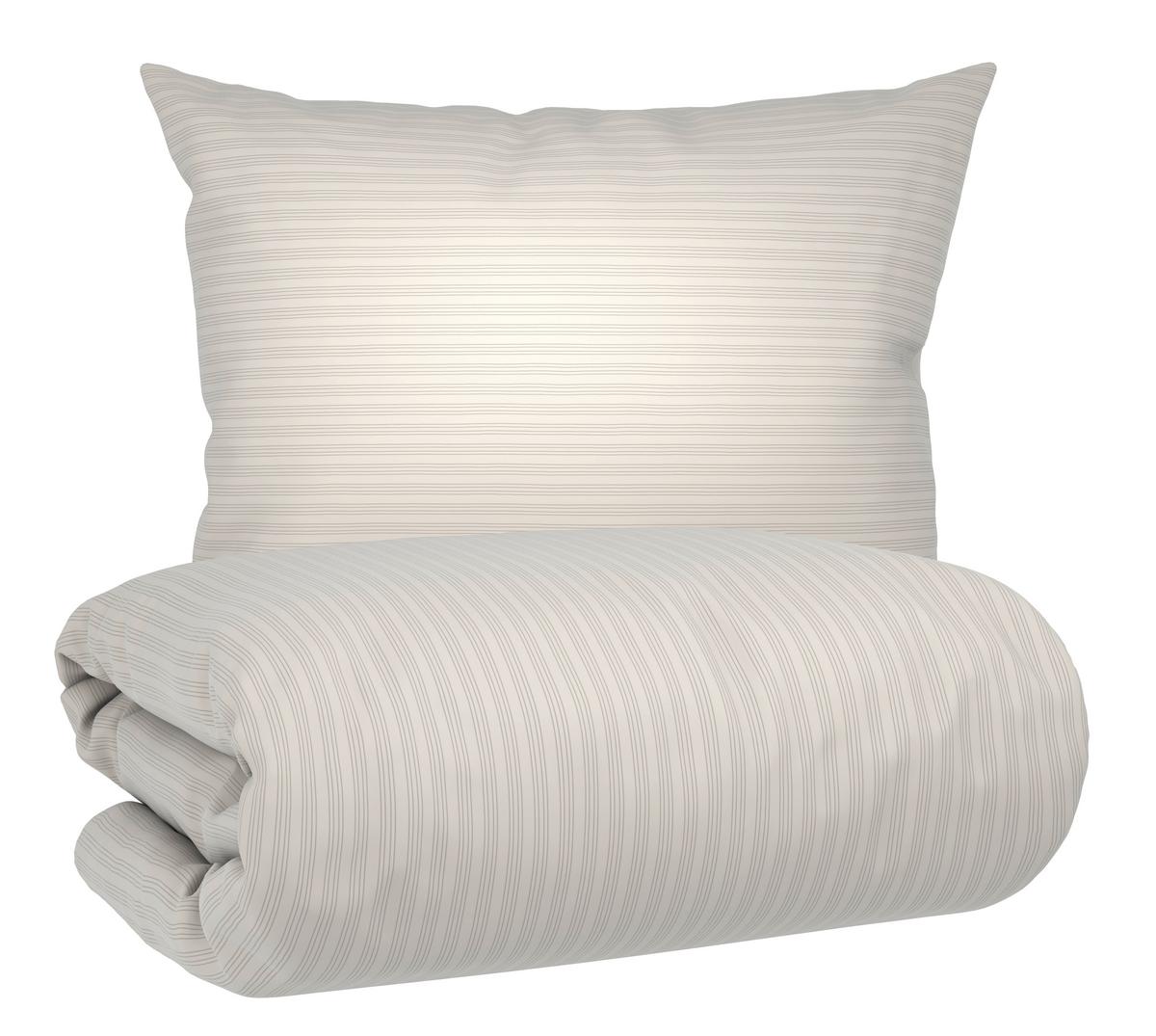 BETTWÄSCHESET CRINKLE - Beige, Textil (160cm) - Mömax