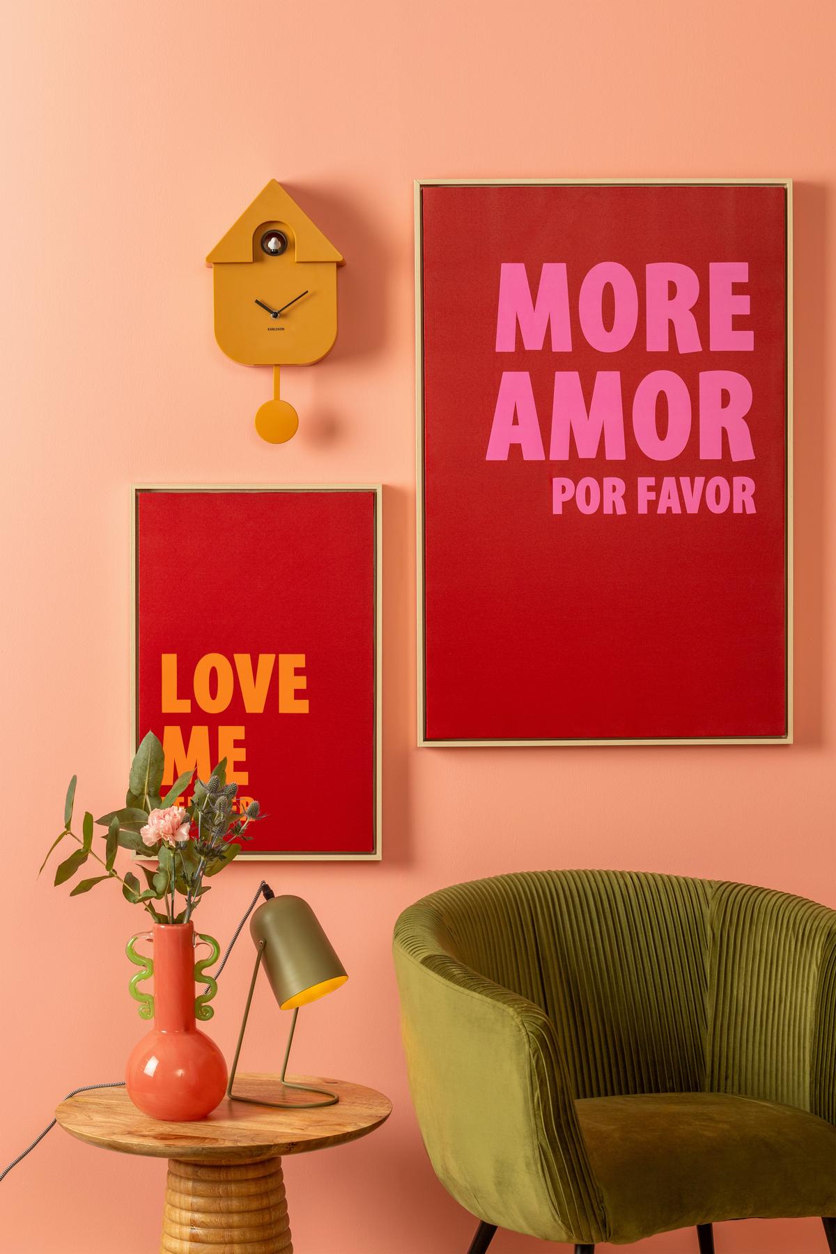 ZEGAR ŚCIENNY WALL CLOCK MODERN CUCKOO - żółty, Konventionell, tworzywo sztuczne (21,5/41/8,5cm) - Karlsson