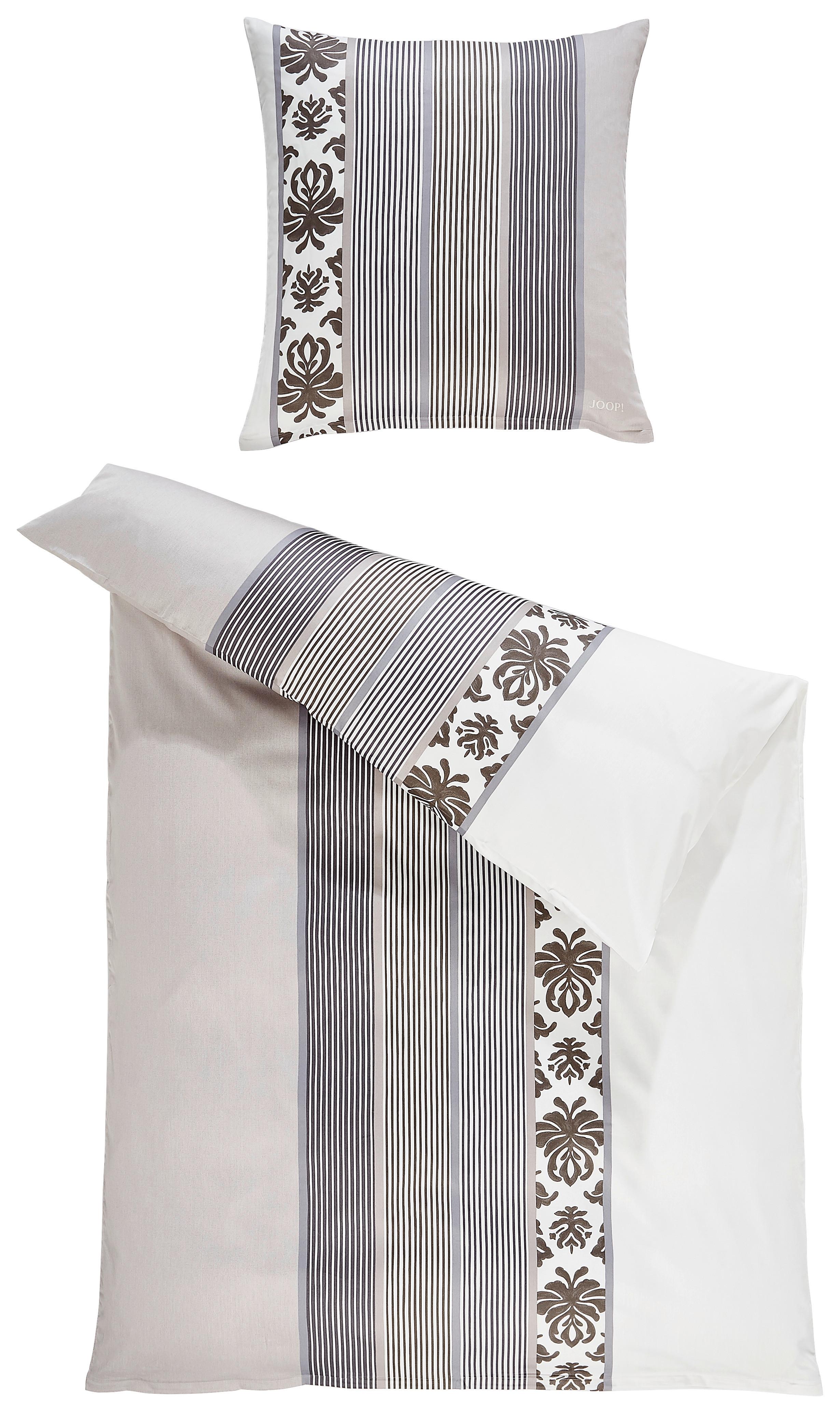 POŚCIEL JOOP! ORNAMENT STRIPES - beżowy/kolor grafitowy, Trend, tkanina (155/220cm) - Joop!