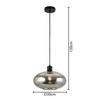 HÄNGLAMPA TIPO - svart, Modern, metall/glas (30/120cm) - Mömax